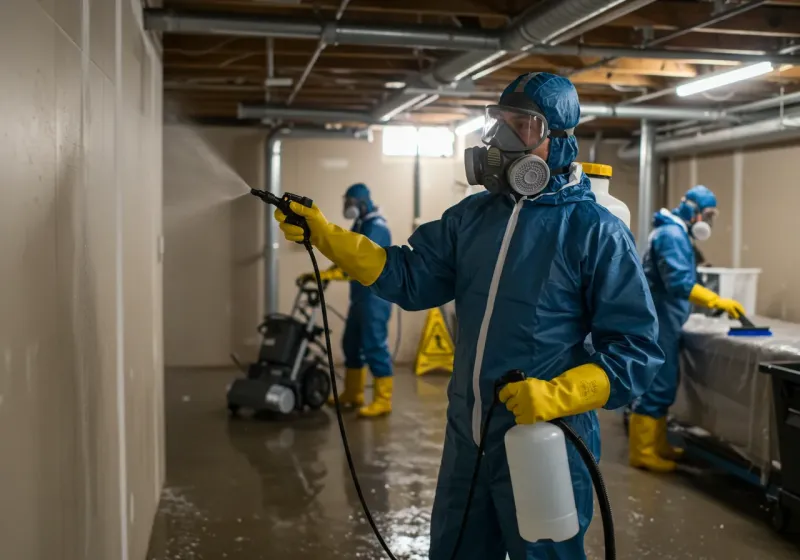 Basement Sanitization and Antimicrobial Treatment process in Simonton Lake, IN