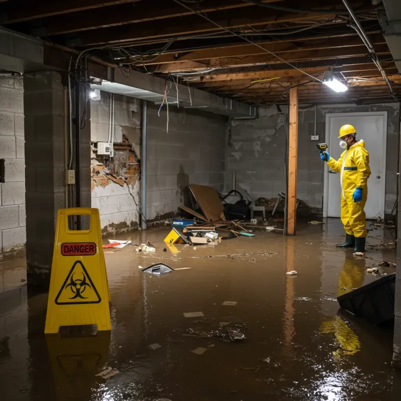 Flooded Basement Electrical Hazard in Simonton Lake, IN Property